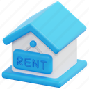 rent, lease, rental, real, estate, house, property, home, 3d 