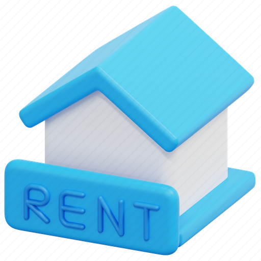 Rent, lease, rental, house, real, estate, home 3D illustration - Download on Iconfinder