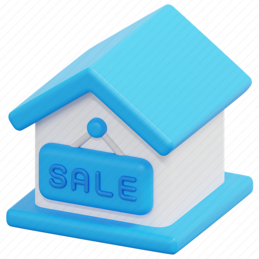 Sell, sale, real, estate, house, property, home 3D illustration - Download on Iconfinder