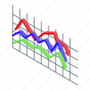 report, colorful, graph, isometric 