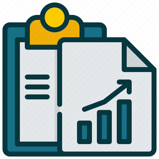Growth, graph, report, clipboard, presentation icon - Download on Iconfinder