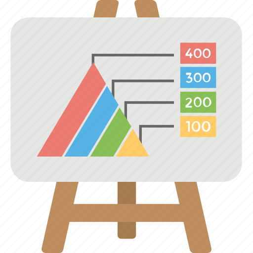 Charting application, data visualization, graphical representation, pyramid chart, pyramid diagram icon - Download on Iconfinder