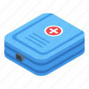 rescuer, first, aid, kit, isometric
