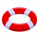 rescuer, life, buoy, isometric