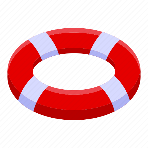 Rescuer, life, buoy, isometric icon - Download on Iconfinder