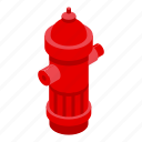 rescuer, water, hydrant, isometric