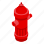 rescuer, water, hydrant, isometric 