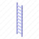 rescuer, ladder, isometric