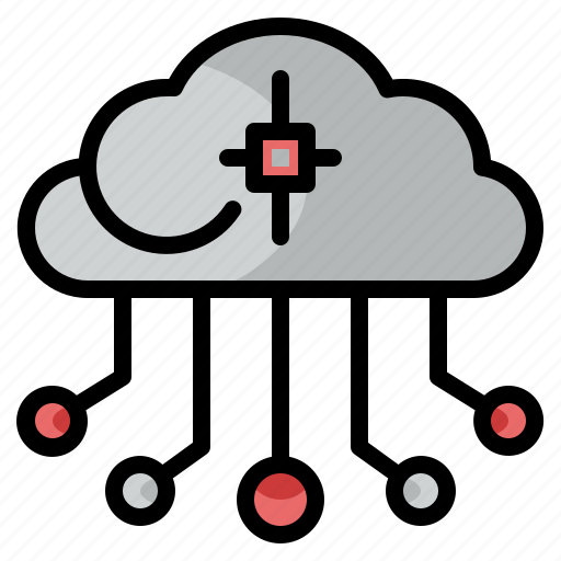 Server, cloud, cloud hosting, microchip, data icon - Download on Iconfinder