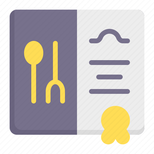 Menu list, book menu, cookbook, book, list, menu, restaurant icon - Download on Iconfinder