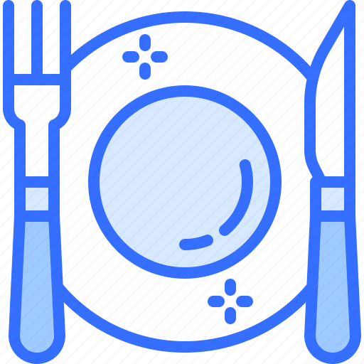 Fork, knife, plate, restaurant, cafe, food icon - Download on Iconfinder