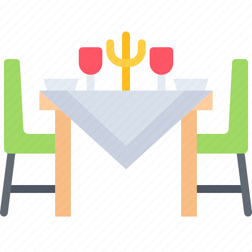 Table, chair, glass, restaurant, cafe, food icon - Download on Iconfinder