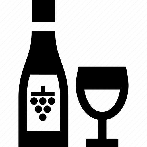 Bottle, glass, white, wine icon - Download on Iconfinder