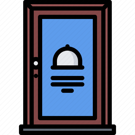 Cafe, cloche, door, food, lunch, restaurant, tray icon - Download on Iconfinder