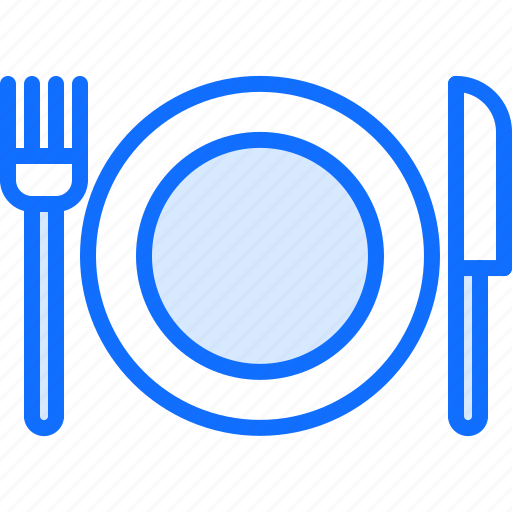 Cafe, food, fork, knife, lunch, plate, restaurant icon - Download on Iconfinder