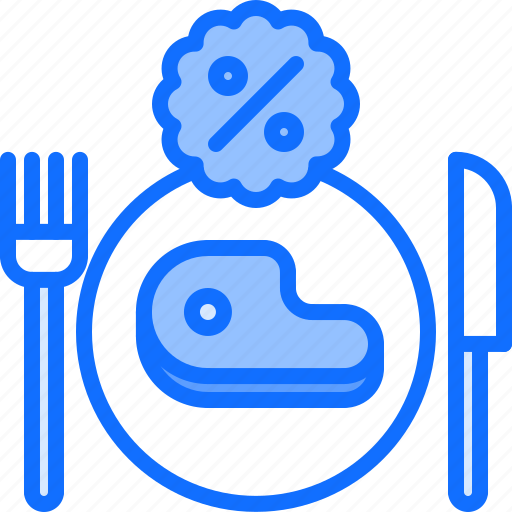 Cafe, discount, food, lunch, restaurant, steak icon - Download on Iconfinder
