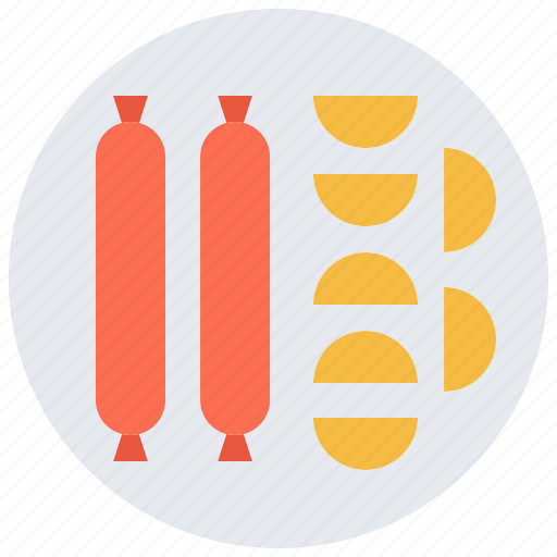 Cafe, country, food, lunch, potato, restaurant, sausage icon - Download on Iconfinder