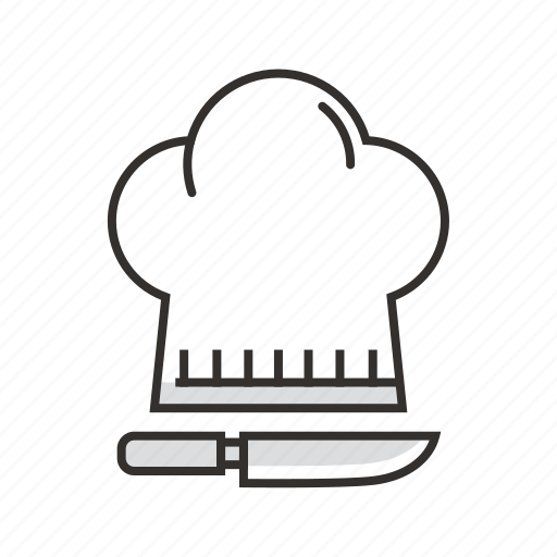Chef, cook, cooking, hat, knife, restaurant icon - Download on Iconfinder