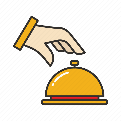 Bell, hand, hotel, order, restaurant, service icon - Download on Iconfinder