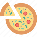 pizza, food, slice