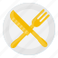 dish, element, fork, kitchen, knife, restaurant 
