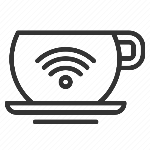 Cafe, coffee, internet, online, restaurant, wifi, wireless icon - Download on Iconfinder