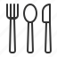 food, fork, knife, meal, restaurant, spoon, utensil 