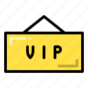 vip, hanging, sign, area