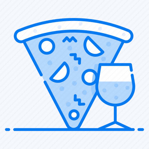 Diet, fast food, food, italian food, junk food, meal, pizza with drink icon - Download on Iconfinder