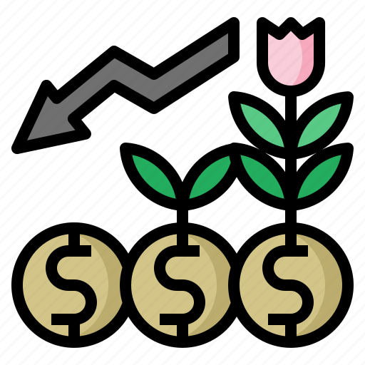 Loss, decrease, mutual, fund, earning, investment icon - Download on Iconfinder