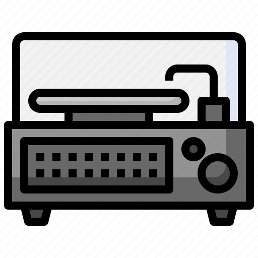 Turntable, music, multimedia, player, vinyl, electronics, record icon - Download on Iconfinder