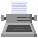 typewriter, journalist, page, communications, message, writing