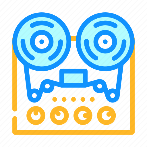 Reel, to, tape, player, stuff, devices, kerosene icon - Download on Iconfinder