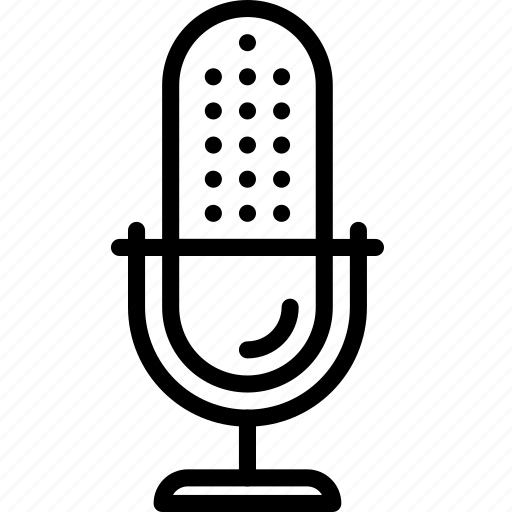 Microphone, outline, retro, tech icon - Download on Iconfinder