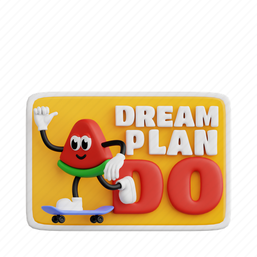 Dream, 3d icon, 3d illustration, 3d render, retro sticker, sticker, sticker design 3D illustration - Download on Iconfinder