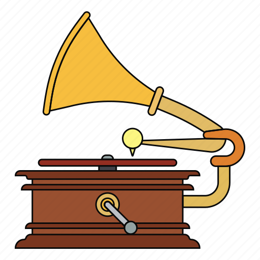 Gramophone, music, opera, plays, retro, songs, vinyl icon - Download on Iconfinder