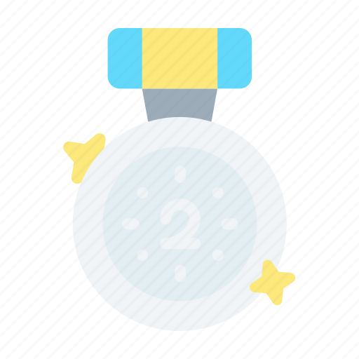 Award, badge, place, reward, second icon - Download on Iconfinder