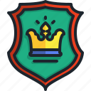 badge, crown, shield, emblem, royal