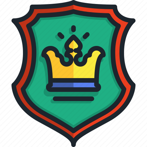 Badge, crown, shield, emblem, royal icon - Download on Iconfinder