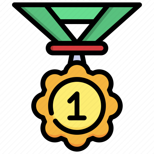 Gold, medal, 1st, place, winner, award icon - Download on Iconfinder
