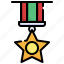 medal, sports, insignia, star, reward 