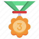 bronze, medal, third, winner, award