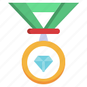 diamond, luxury, medal, award, reward