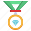 diamond, luxury, medal, award, reward 