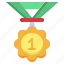 gold, medal, 1st, place, winner, award 