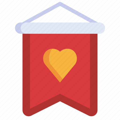 Heart, pennant, flag, award, love icon - Download on Iconfinder