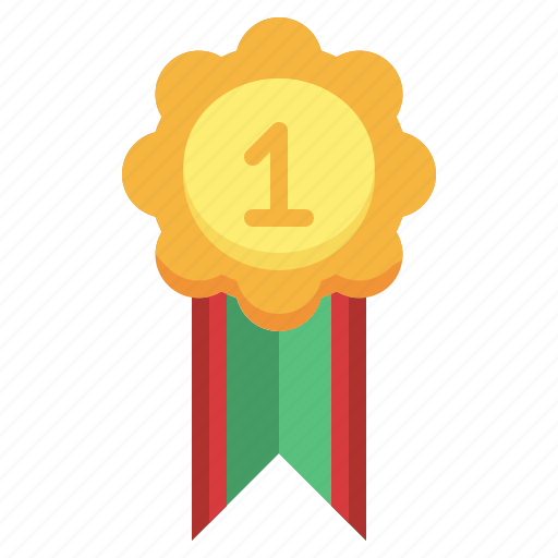Medal, number, one, award, winner, sports, competition icon - Download on Iconfinder