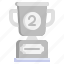 silver, cup, second, prizes, trophy, award 