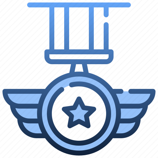 Medal, quality, wings, certification, award icon - Download on Iconfinder