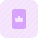 crown, file, rewards, document